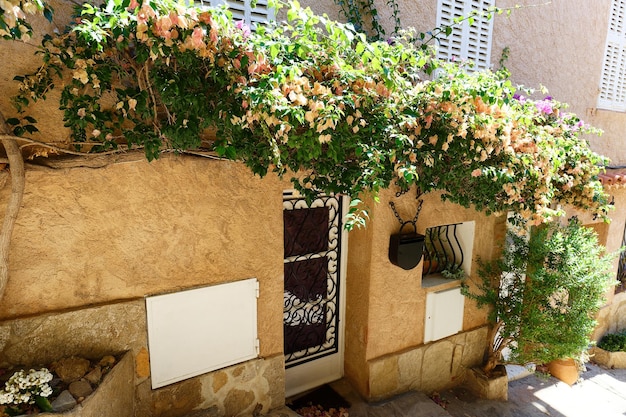 The view of beautiful village in south of France Bormes les mimosa village