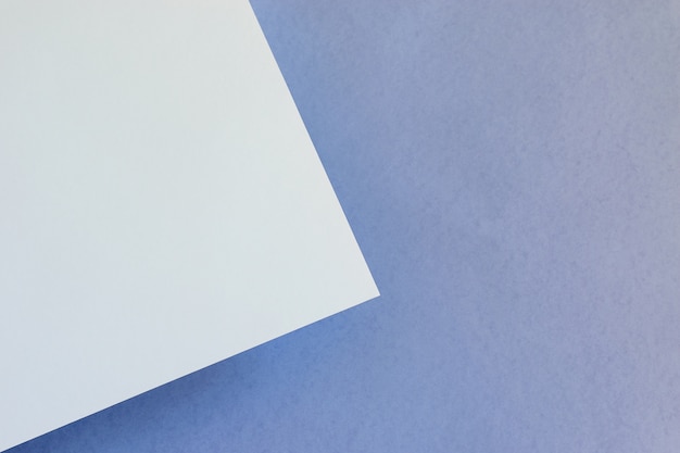 View of bicolor blue paper.