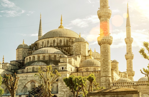 View of the Blue Mosque Sultanahmet Camii in Istanbul