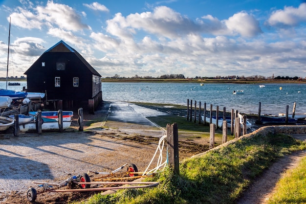 View of the boat house in Bosham on December 5 2008