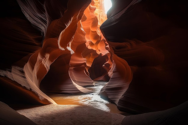 A view of the canyon at antelope canyon