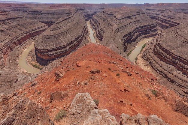 A view of the canyon from the top of the canyon.