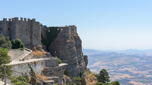 View of Castello di Venere in Erice on Sicily