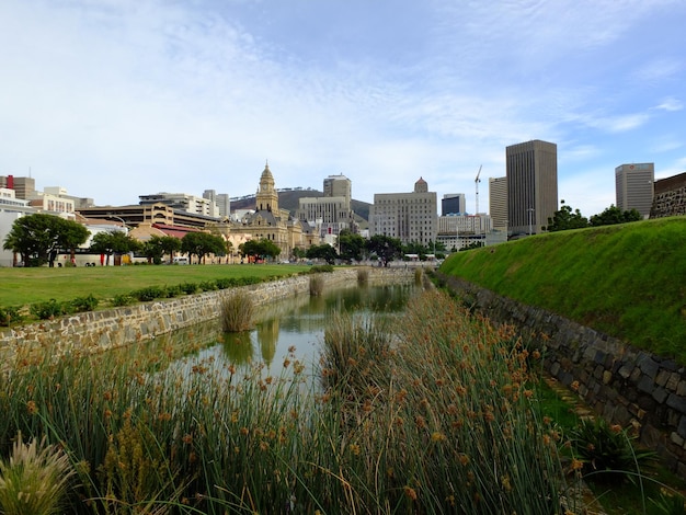 The view of the center of Cape town South Africa