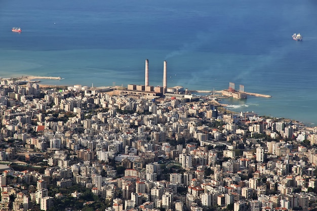 The view of the center of Jounieh in Lebanon