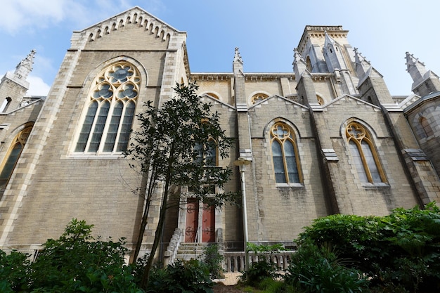 The view of church Saint Eugenie in Biarritz France