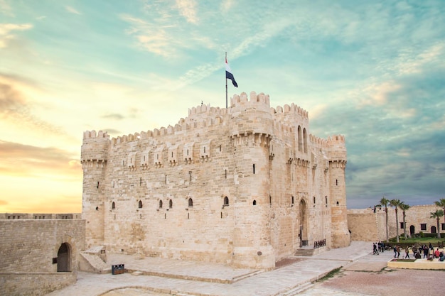 View of the Citadel of Qaitbay in Alexandria, Egypt