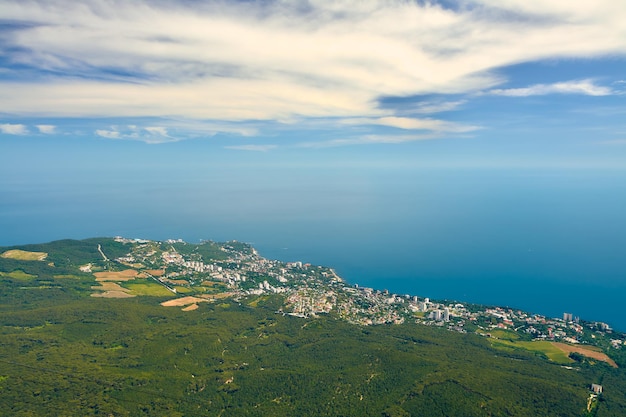 View of the cities of Miskhor and Koreiz from Mount AiPetri in Crimea