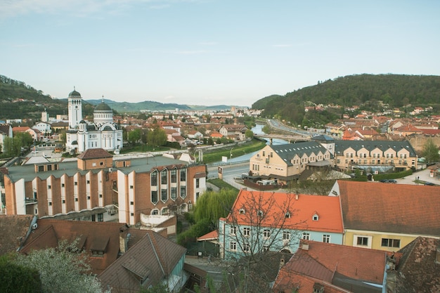 A view of the city of brasov from the castle