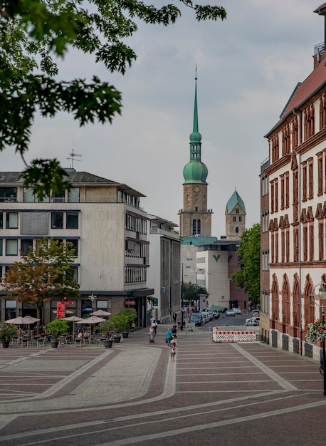 view of city center dortmund germany