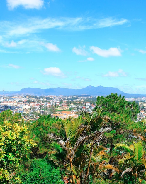 View of the city of Dalat in Vietnam