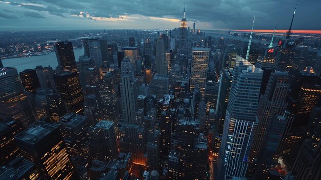 a view of the city from the top of a skyscraper