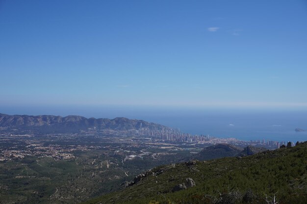 A view of the city of monte carlo from the top of the mountain.