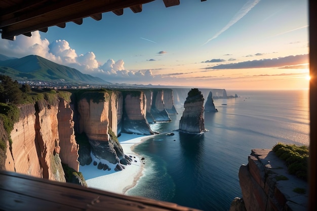 A view of the cliffs of the world