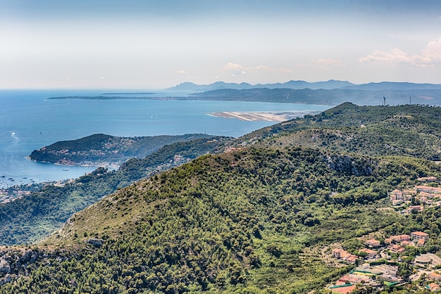 View over the coastline of the French Riviera Eze France