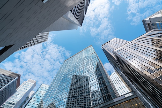 View of commercial building in Central Hong Kong