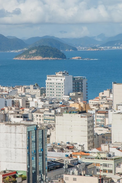 View of Copacabana neighborhood in Rio de Janeiro