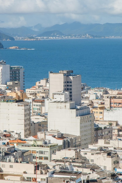 View of Copacabana neighborhood in Rio de Janeiro