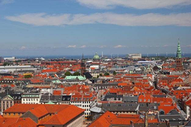 The view on Copenhagen city Denmark