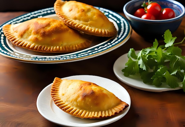 Photo view of cornmeal empanadas displayed on a delicious platter