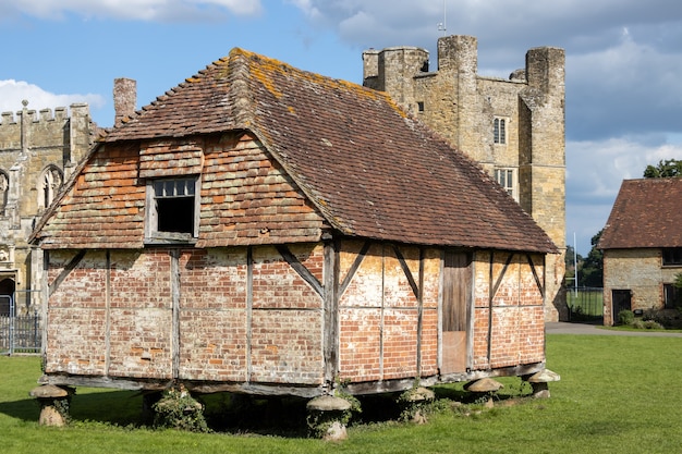 View of the Cowdray Castle medieval granary