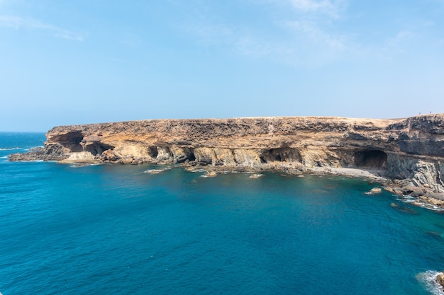 View of the Cuevas de Ajuy, Pajara, west coast of the island of Fuerteventura, Canary Islands. Spain