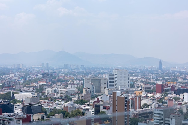 View of downtown buildings in Mexico city