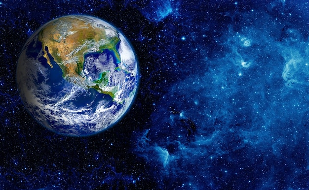 View of the earth from the moon Elements of this image furnished by NASA