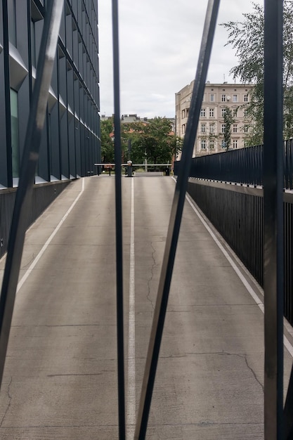 View of the exit from the underground parking of the house