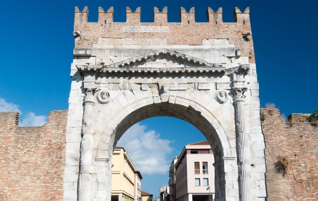 View of the famous Arch of Augustus