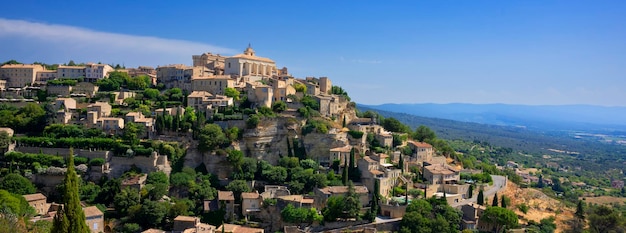 Photo view of famous gordes village in france