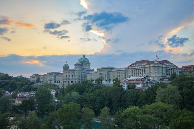 View of the Federal Palace of Bern in Switzerland