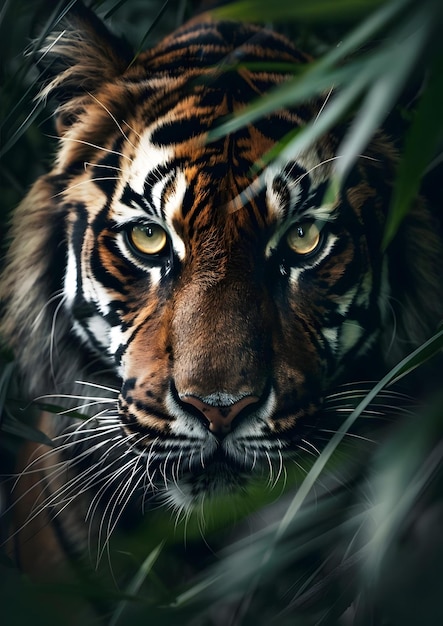 View Of Ferocious Wild Tiger In Nature