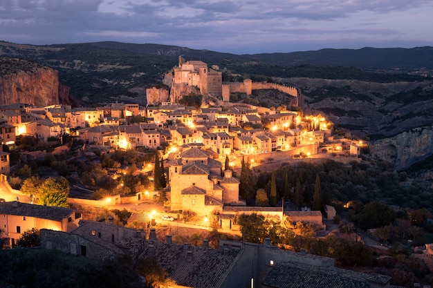 View from Alquezar one of the most beautiful towns of the country at Huesca province, Aragon, Spain.