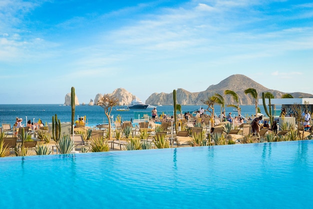 View from the beach hotel of Cabo San Lucas Mexico