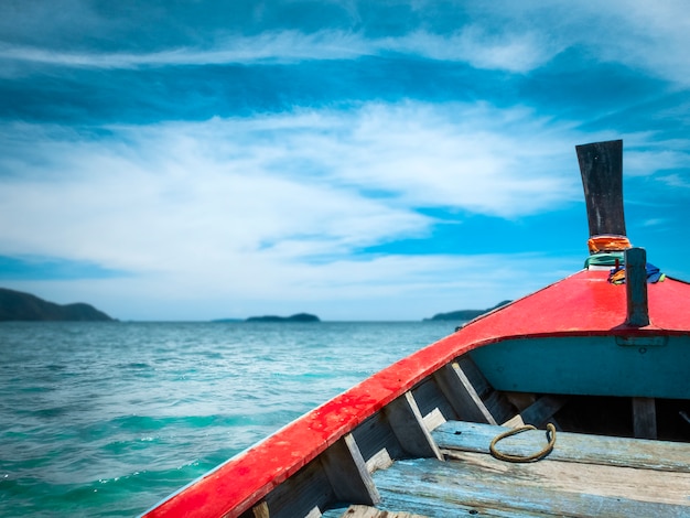 View from boat to the sea