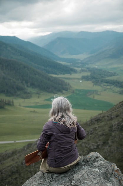 View from the ChikeTaman Pass in the Altai Republic