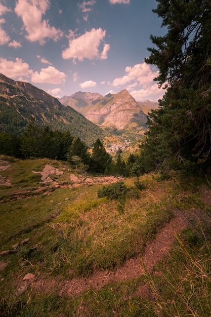 View from the Cirque de Gavarnie, in the High Pyrenees, France.