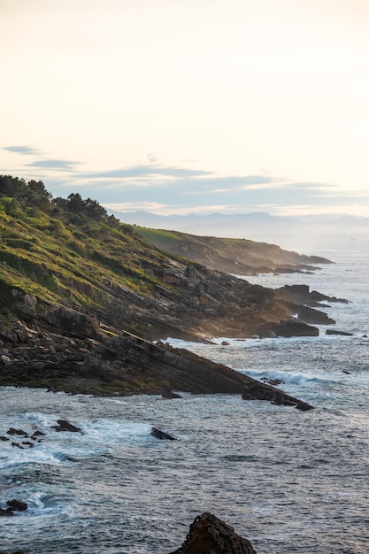 View from the coast of Jaizkibel mountain in Hondarribia Basque Countryx9