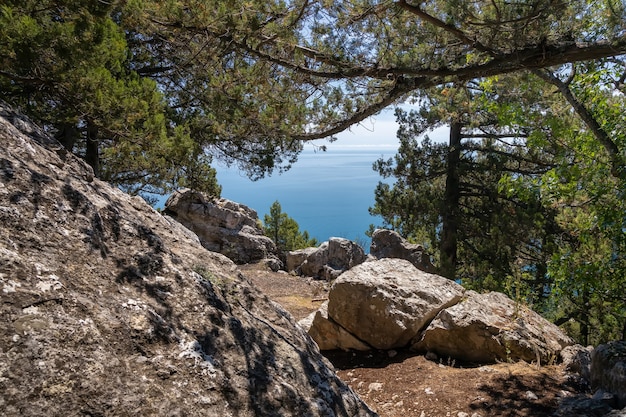 view from cross mountain or uryanda uryandaisar near yalta