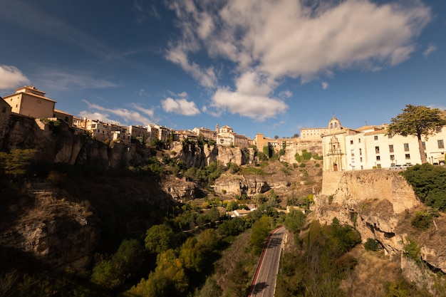 View from Cuenca capital at the Castilla-La Mancha region in Spain.