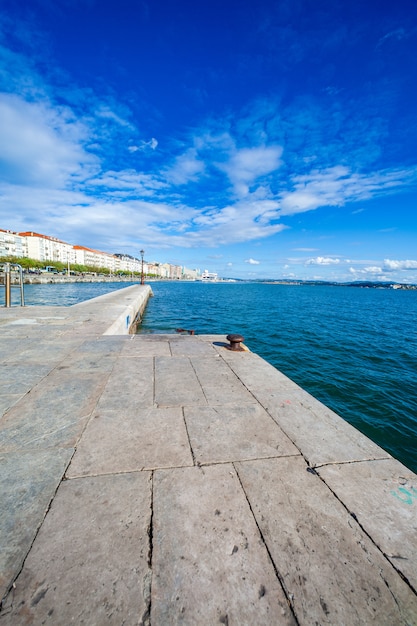 View from the dike of the bay of Santander 