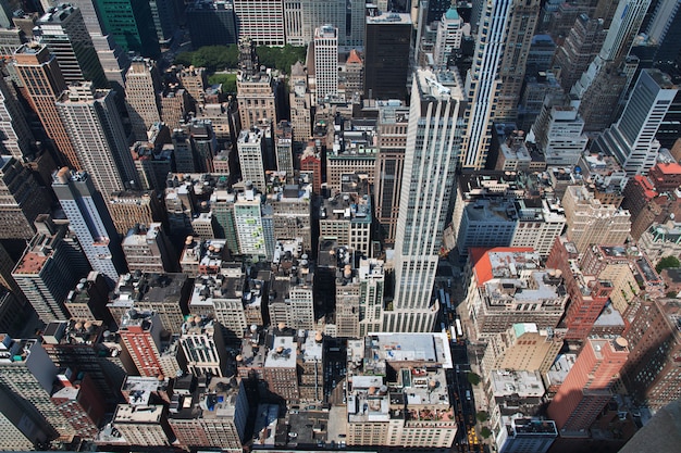 The view from Empire state building in New York, United States