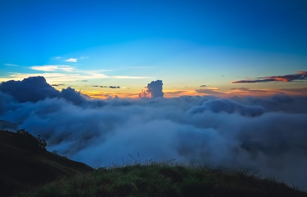 View from the Gunung Rinjani volcano