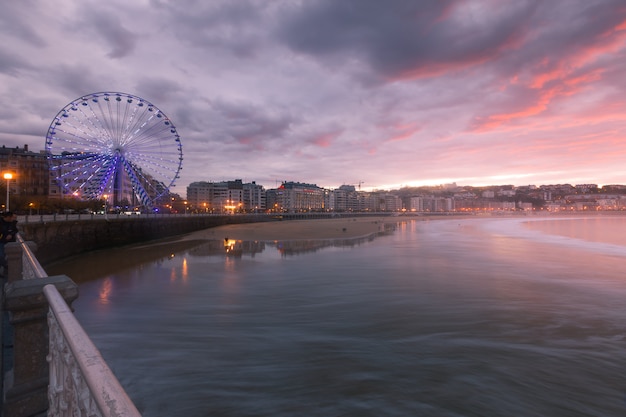 View from La Concha Kontxa bay at Donostia-San Sebastian, Basque Country. 