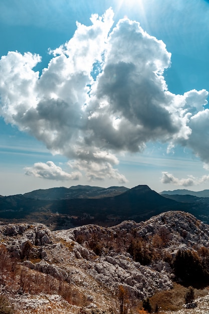 Photo view from the mountain near kotor