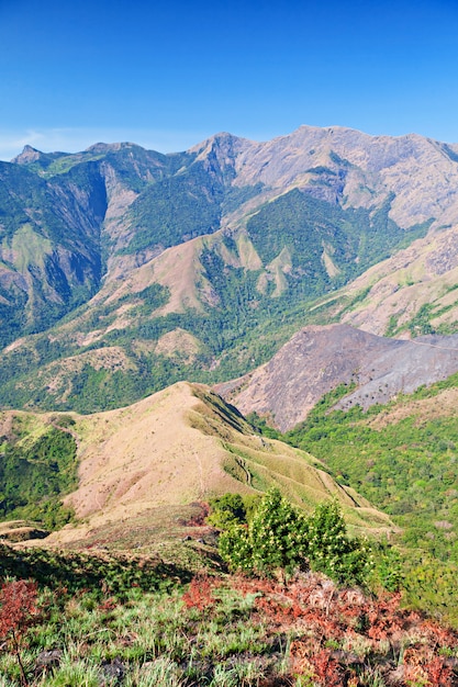 View from Munnar to Tamil Nadu, India