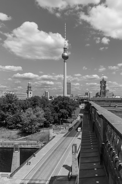 Photo view from the roof of the hfm towards the television tower