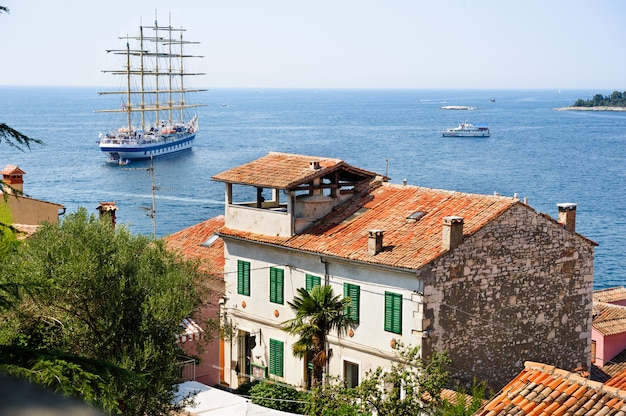 View from Rovinj, Croatia to sea