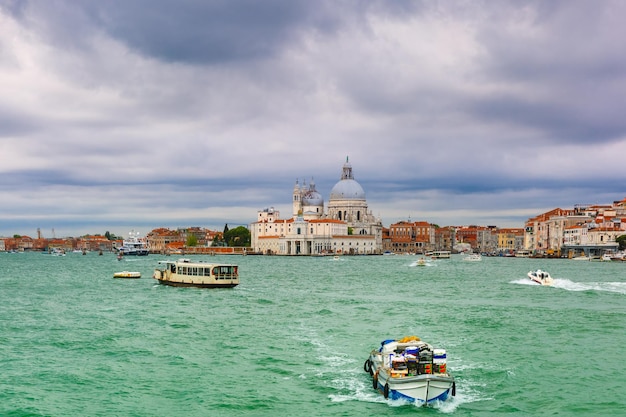 View from the sea to Venice lagoon Italia